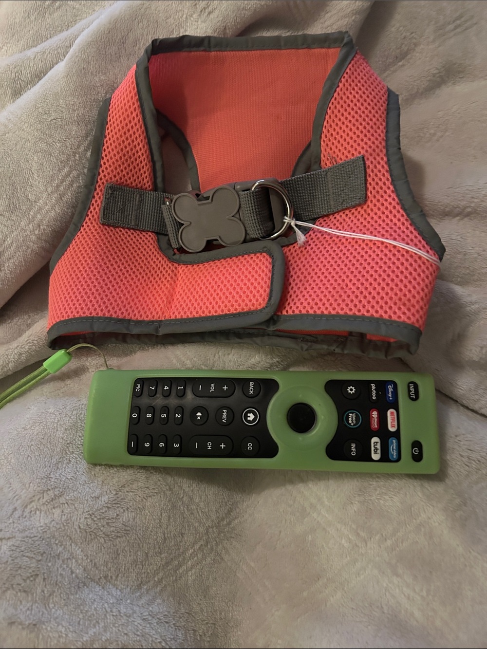 Lightweight pink mesh med small dog harness